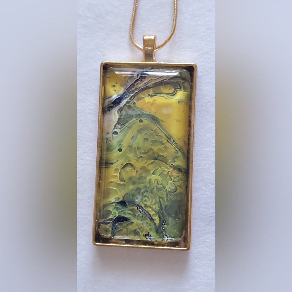 Handcrafted pendant on chains